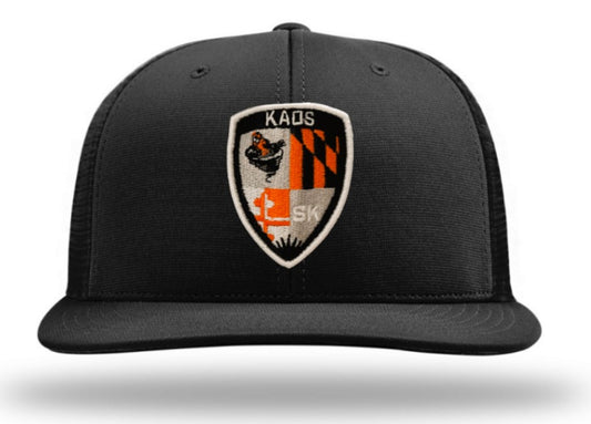 Kaos Logo Embroidered Patch Hat ~ All Black PTS20m