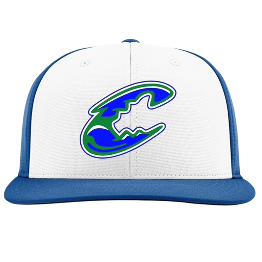 Blue Claws Baseball Embroidered Hat ~ PTS20 White/Royal ALT FlexFit "C"