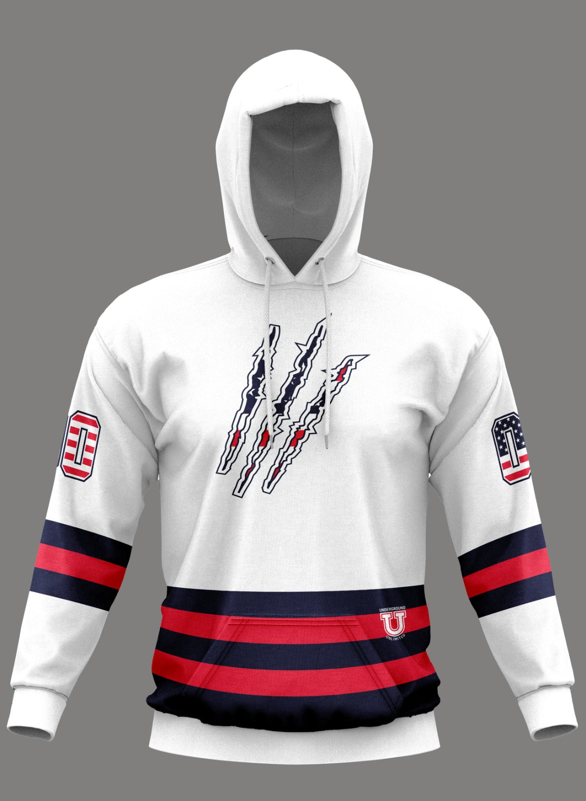 Delmarva Raptors Performance Dri Tech Apparel ~ Presidents Day Design {White USA - Multiple Options}