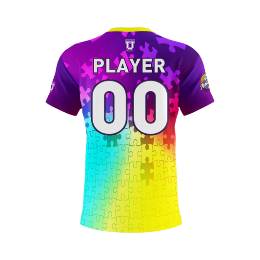 Team Autism Performance Apparel ~ Rainbow Ghosted Puzzle