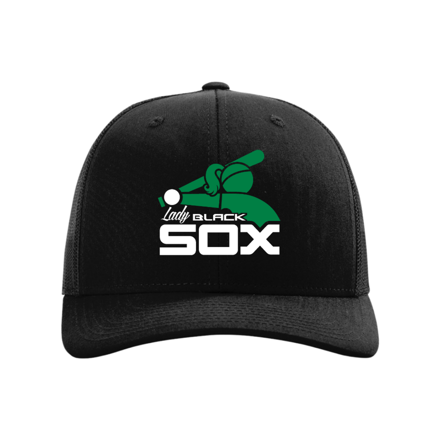 Lady Black Sox Embroidered Hat ~ Black {Multiple Styles}