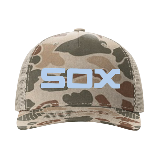 Lady Black Sox Embroidered Hat ~ Camo {Snapback}