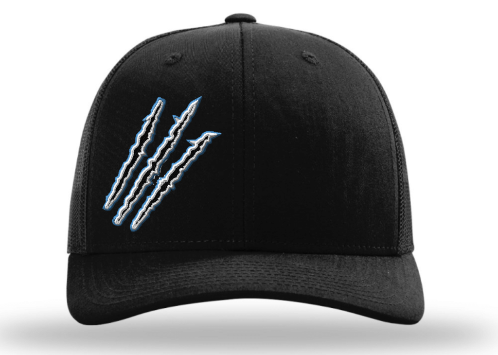 *New for 2023* Raptor's Claws Embroidered Hat ~ Black Snapback