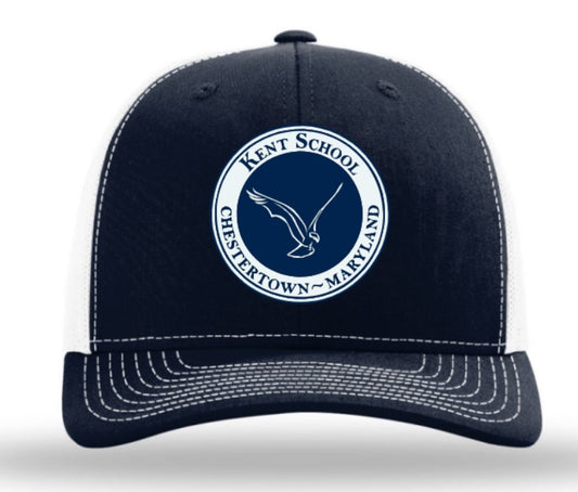 The Kent School Embroidered Hat ~ Navy and White Mesh ~ Kent School Patch