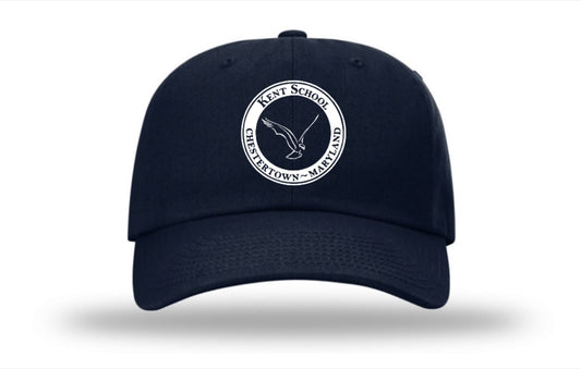 The Kent School Embroidered Hat ~ Navy Dad Hat ~ Round Logo