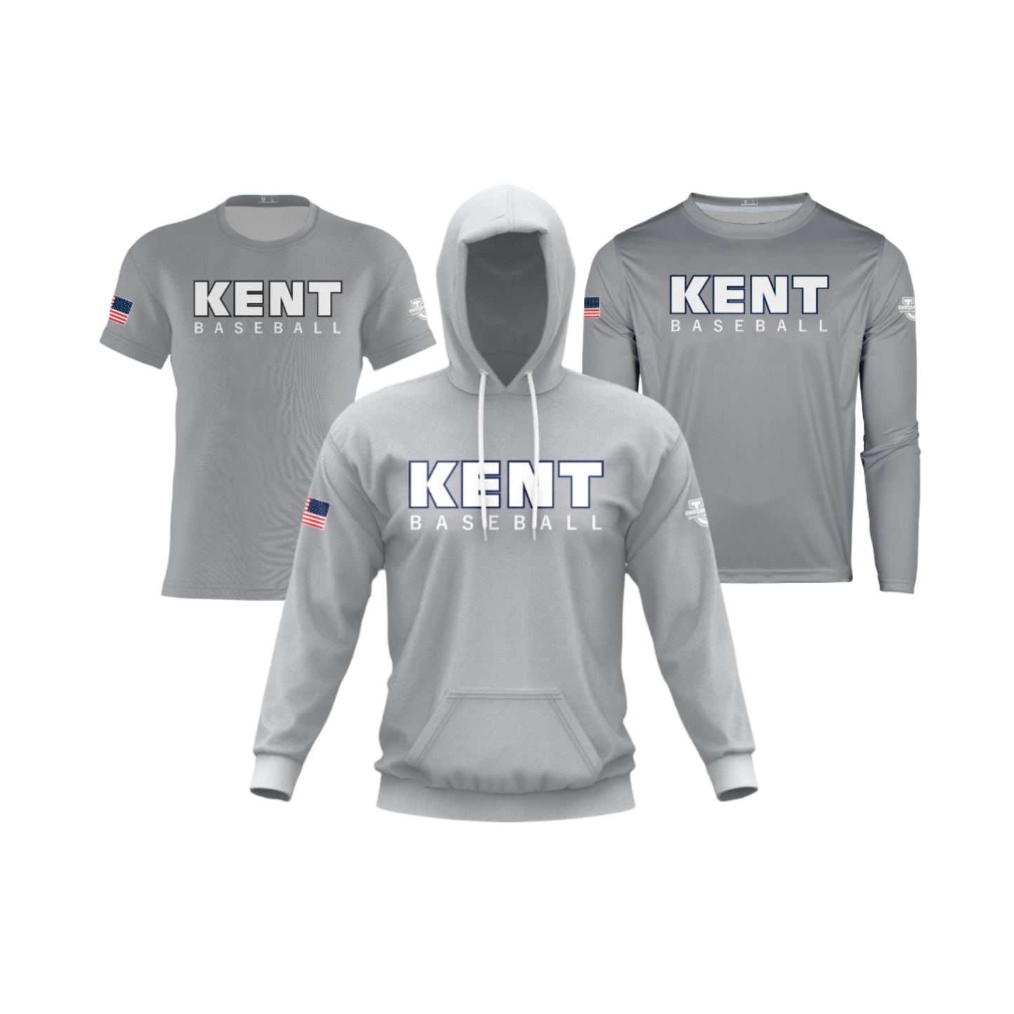 Kent County Little League Performance Dri Tech Apparel ~ Solid Grey