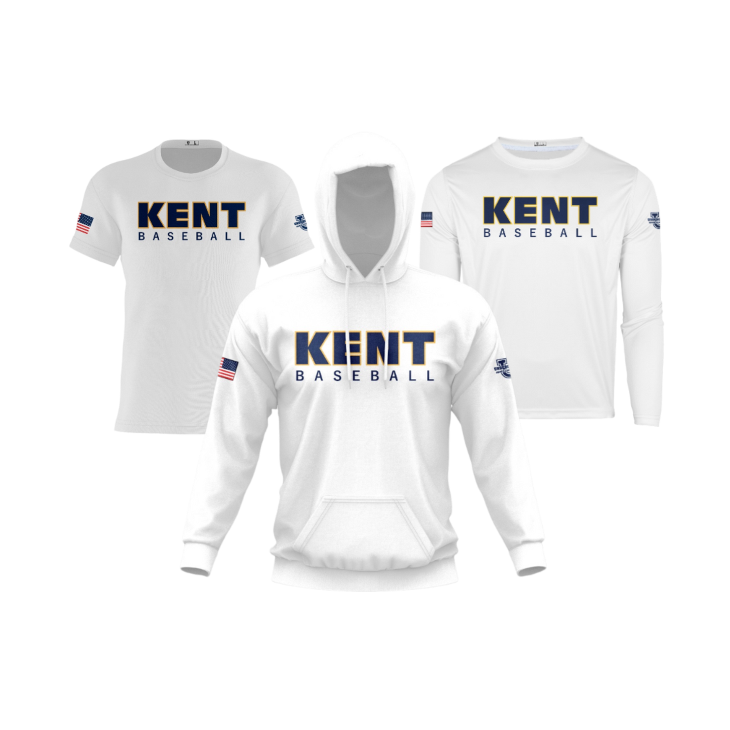 Kent County Little League Performance Dri Tech Apparel ~ Solid White