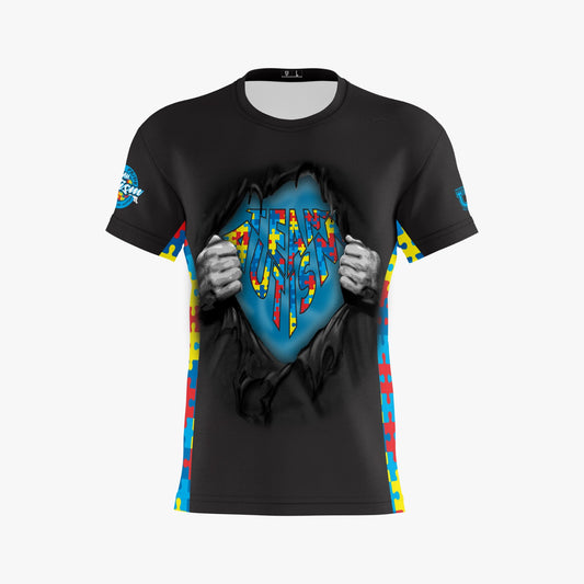 Team Autism Performance Apparel ~ Superman {Black}