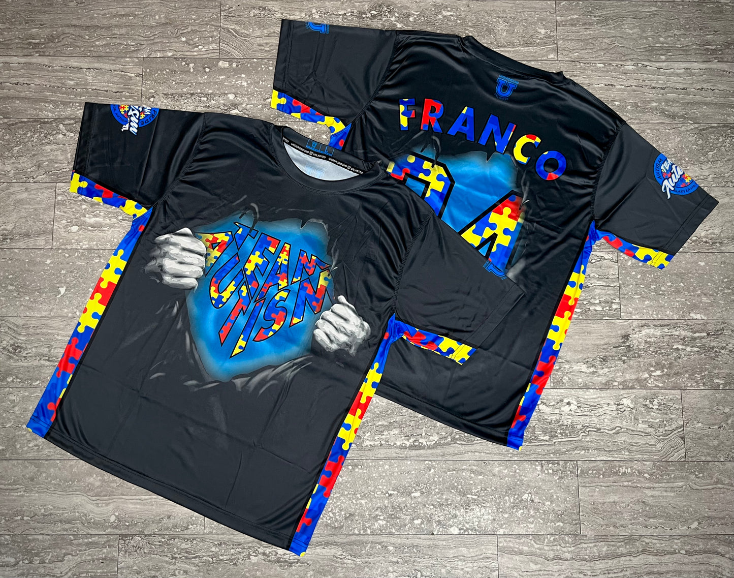 Team Autism Performance Apparel ~ Superman {Black}