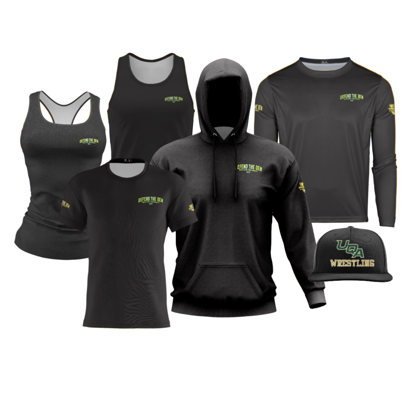 ***UQA Wrestling "Defend The Den 2025" Performance Dri Tech Apparel ~ DTD 2025***