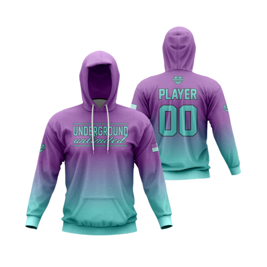 Underground Unlimited 2025 Performance Dri Tech Apparel ~ Purple Teal Ombre