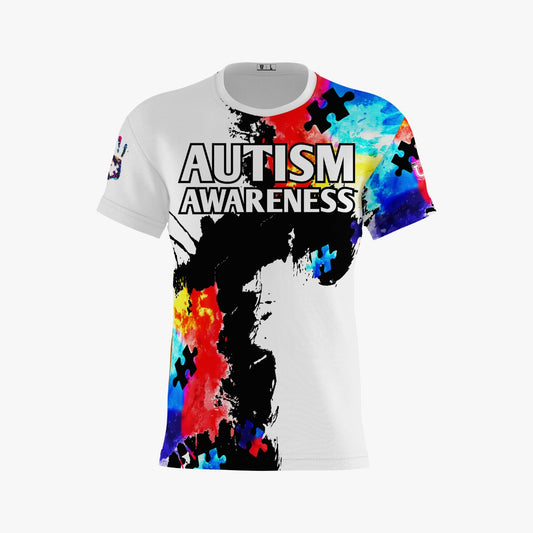 Autism Awareness Performance Apparel ~ Watercolor {White}