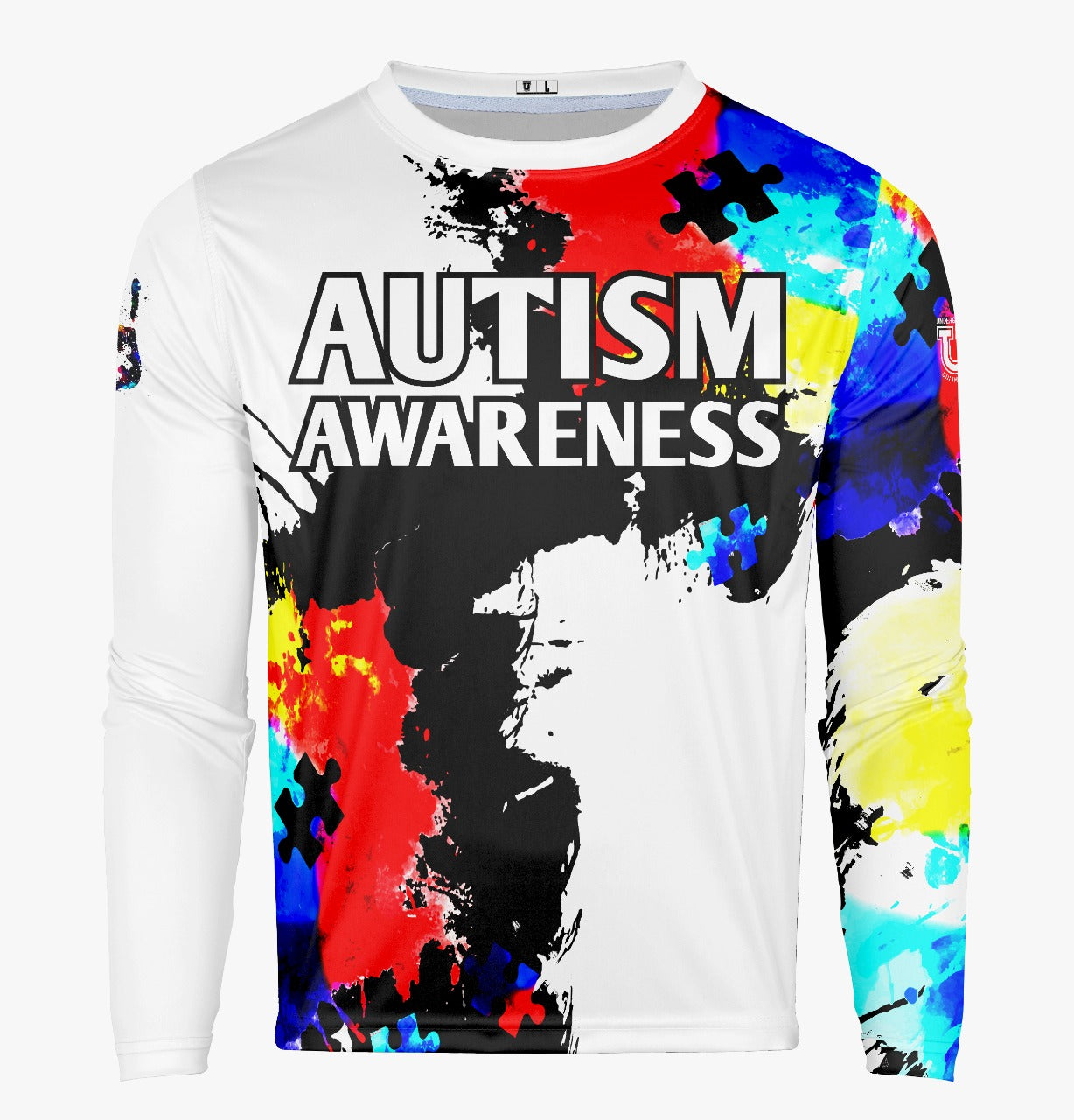 Autism Awareness Performance Apparel ~ Watercolor {White}