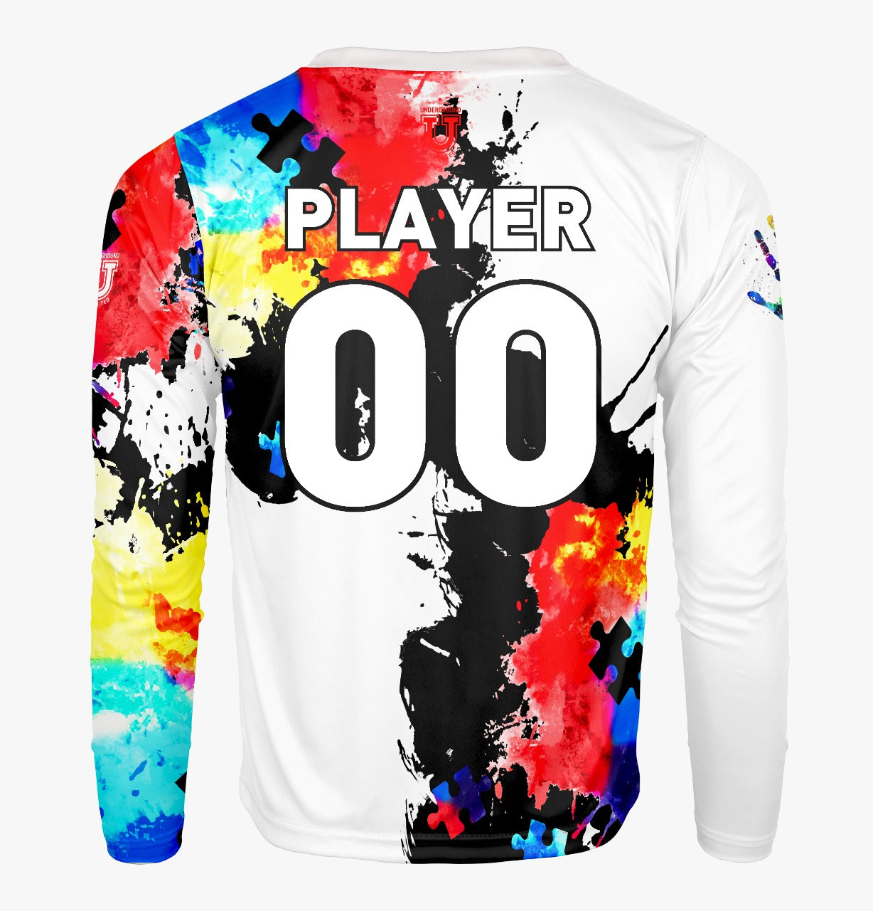 Autism Awareness Performance Apparel ~ Watercolor {White}