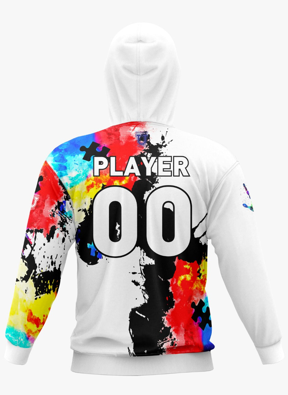 Autism Awareness Performance Apparel ~ Watercolor {White}