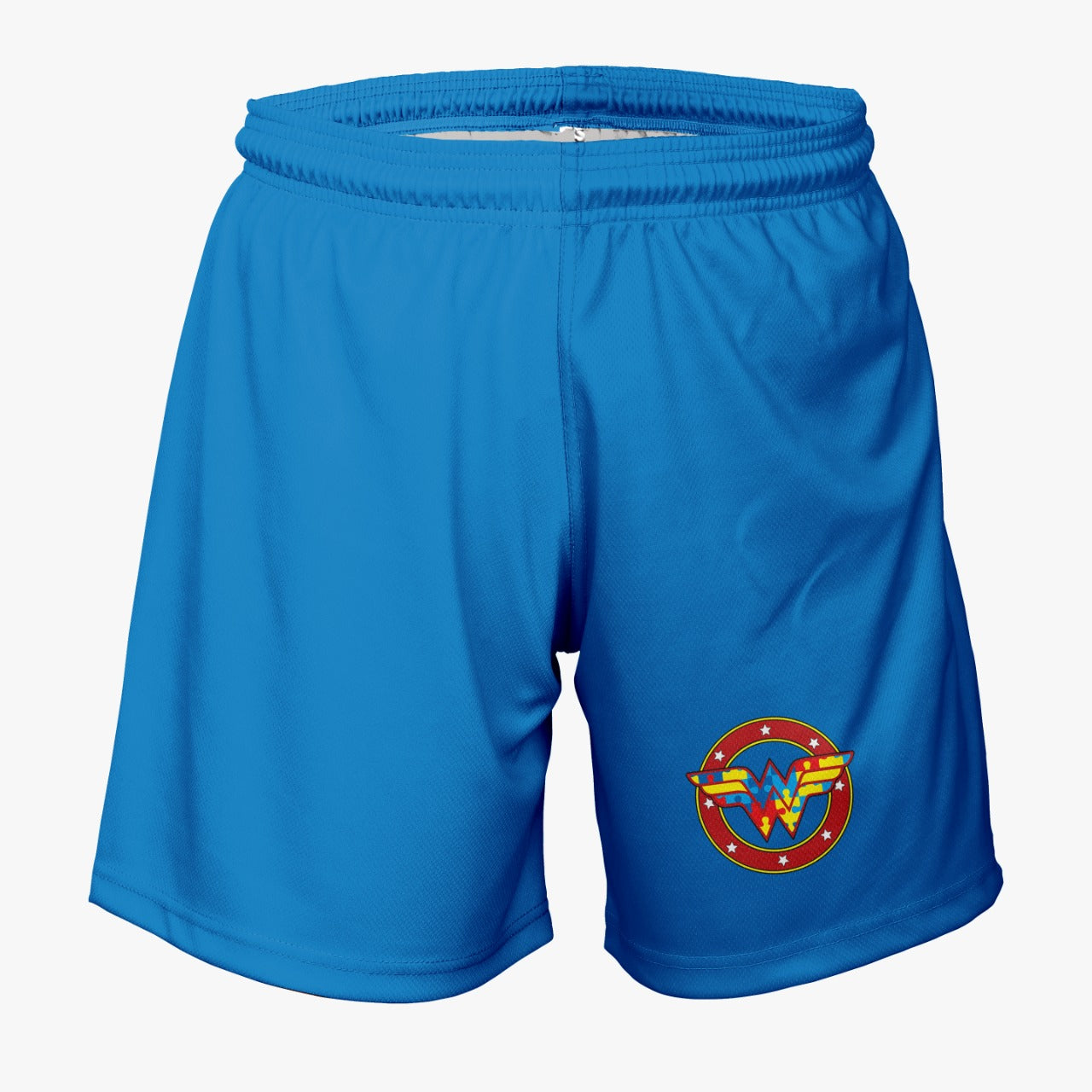 Copy of Team Autism Wonderwoman Dri Tech Stretch Training Shorts {Royal}