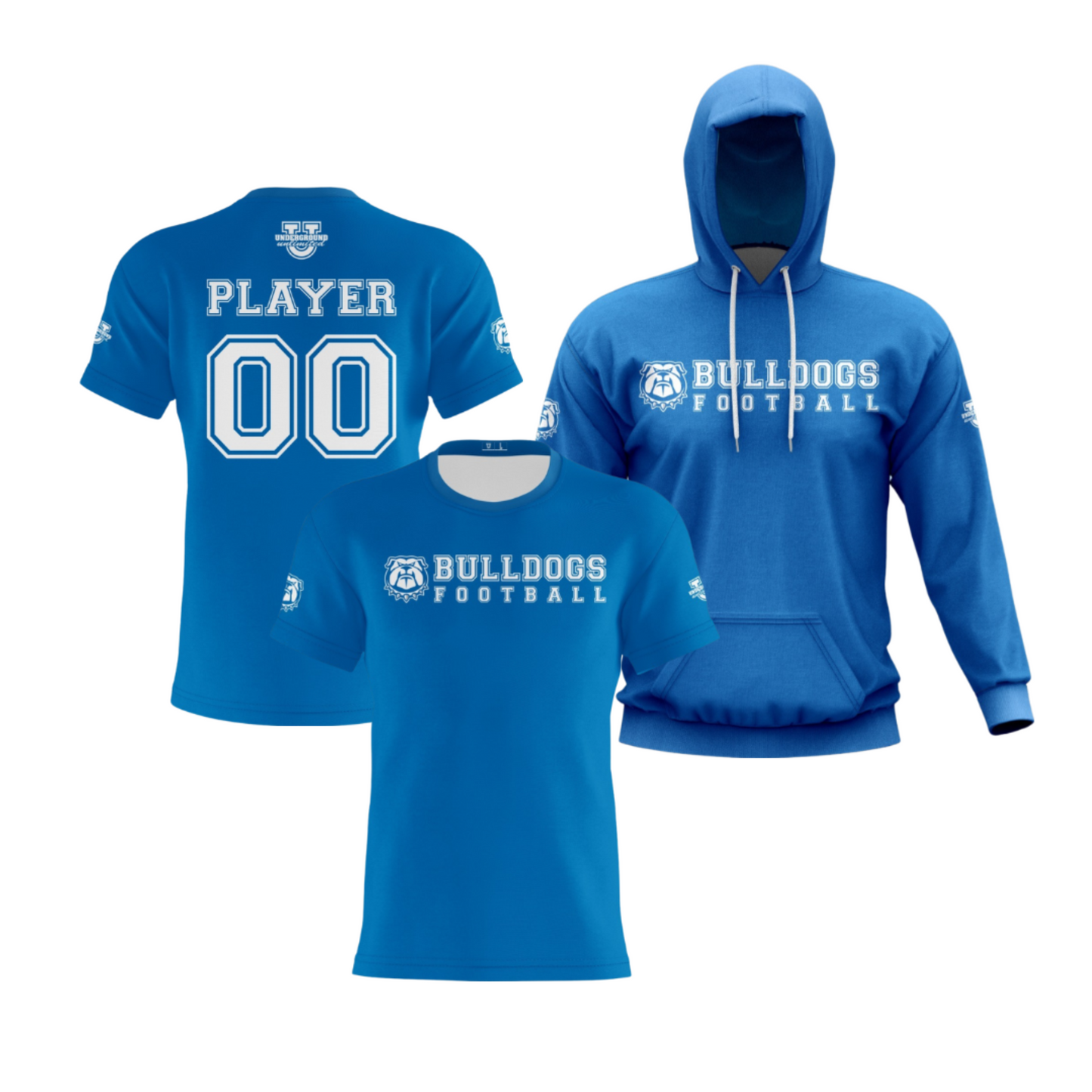 North Caroline Performance Apparel ~ Bulldogs Football {Blue}