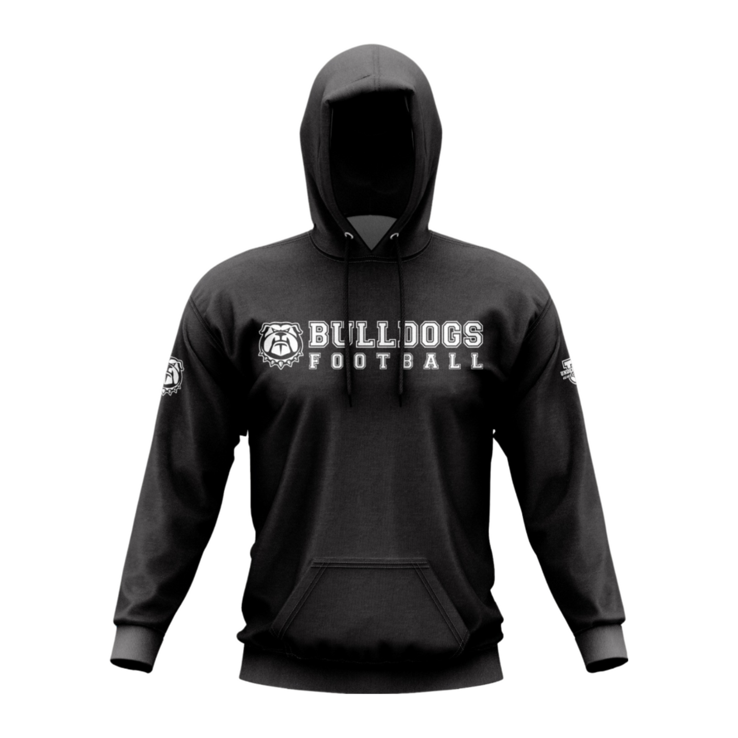North Caroline *Cotton* Hoodie ~ Bulldog Football {Black}