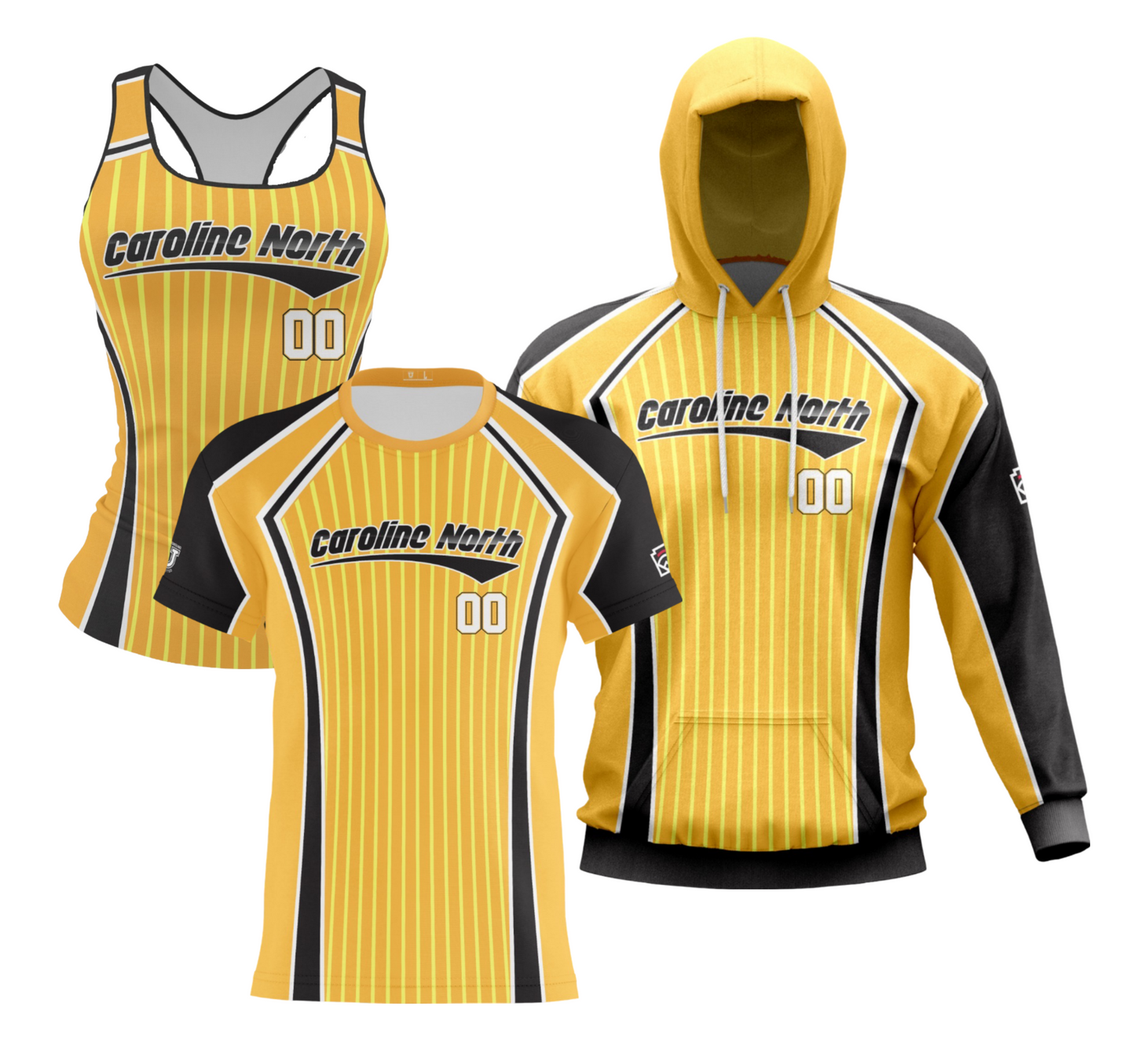 Caroline North Performance Dri Tech Design ~ Yellow