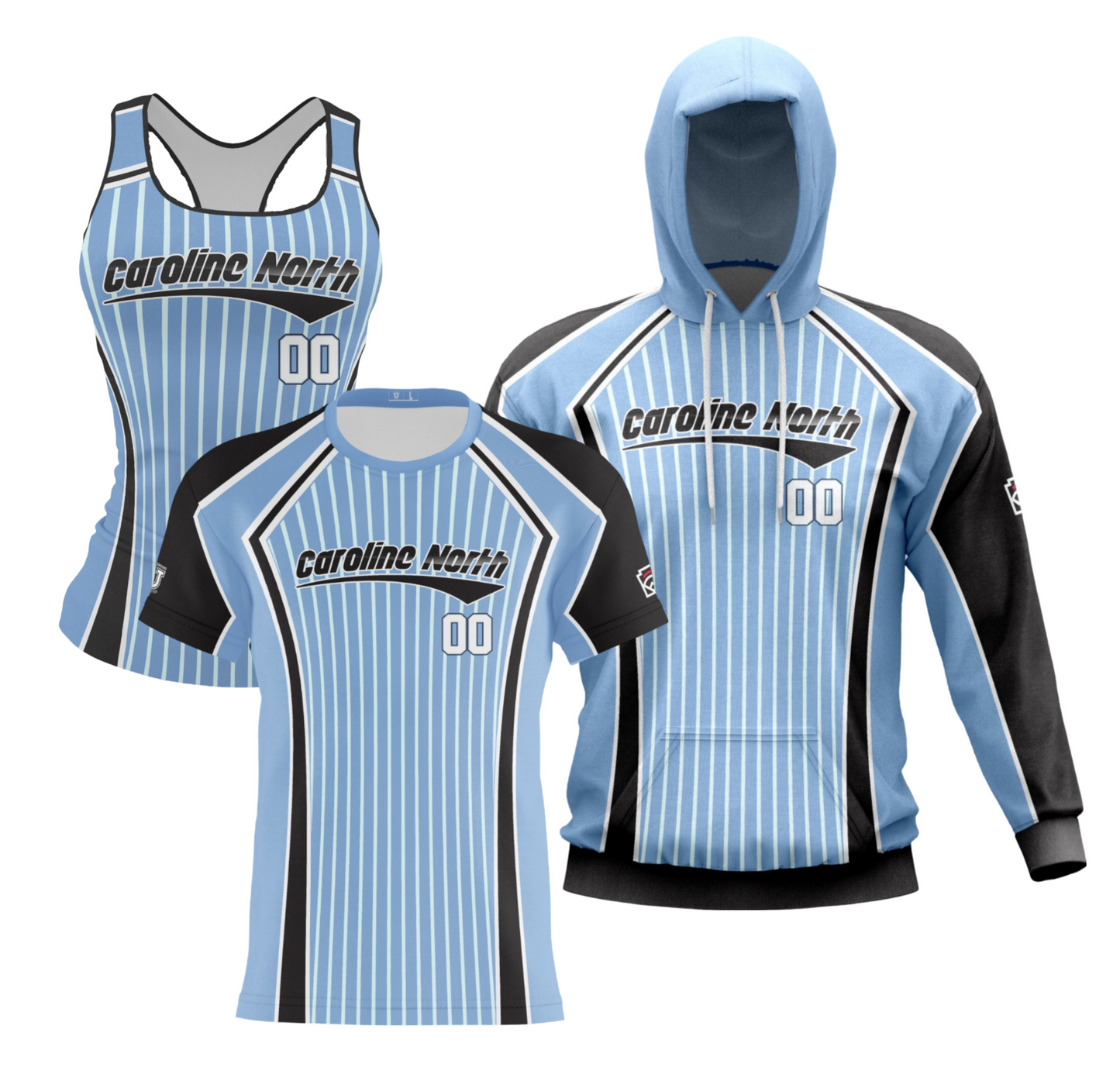Caroline North Performance Dri Tech Design ~ Light Blue
