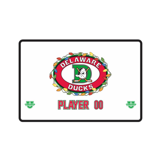 Delaware Ducks Sherpa Lined Blanket ~ Holiday Lights {White}