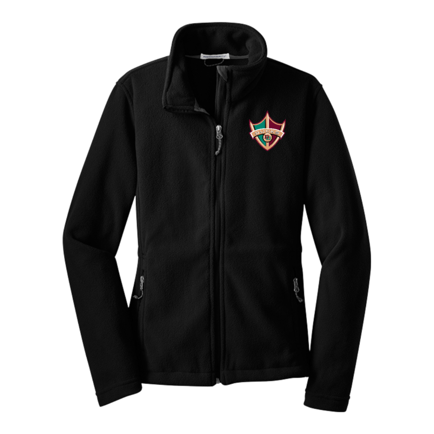 Delaware Ducks Womens Full-Zip Comfort Fleece ~ Black