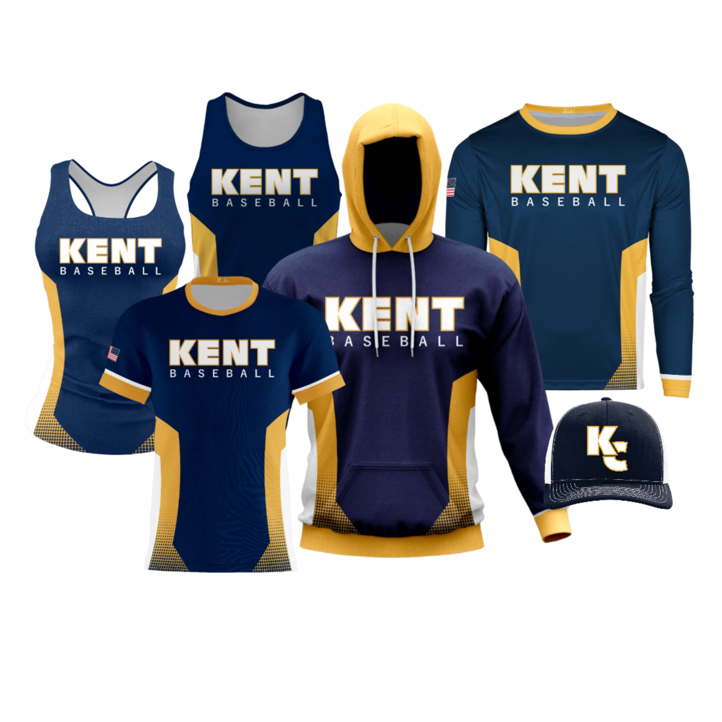 Kent County Little League Performance Dri Tech Apparel ~ Jersey Replica {Navy}