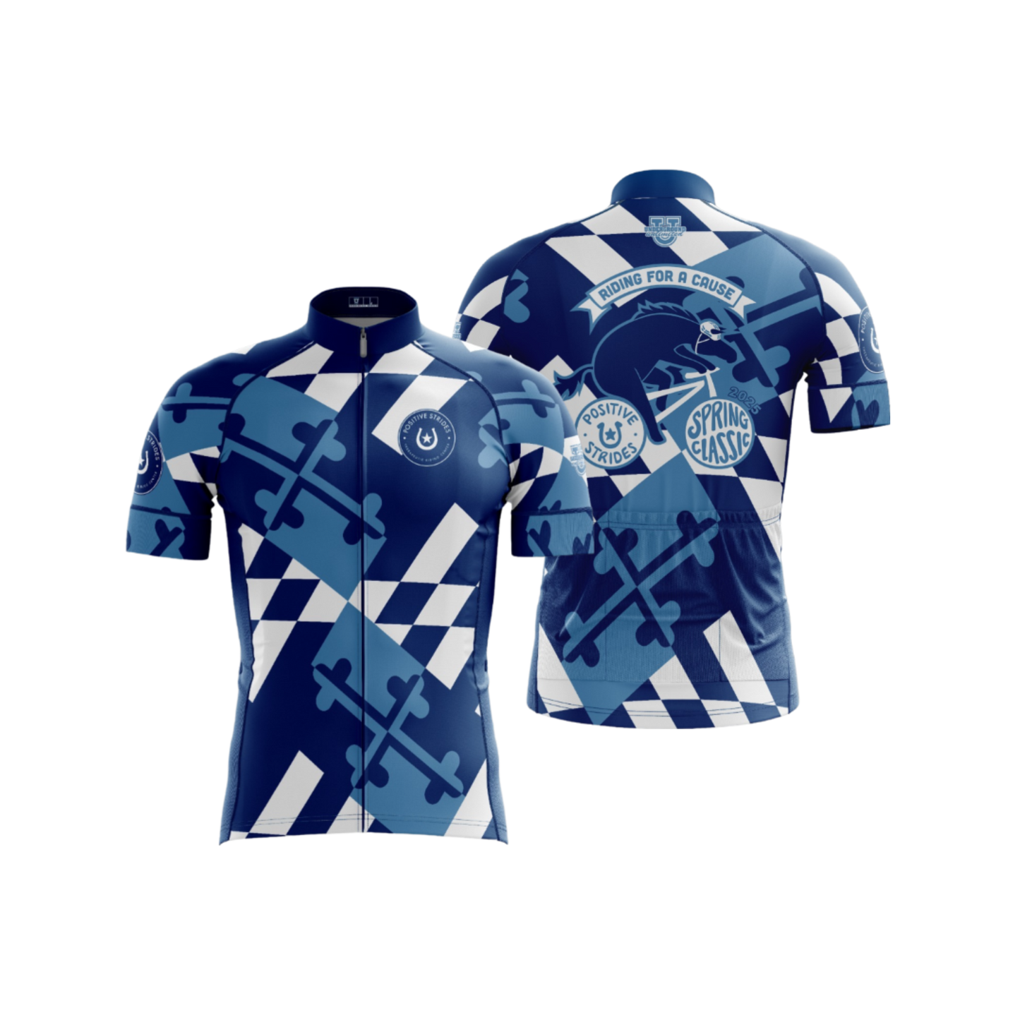***Positive Strides "Spring Classic 2025" Performance Cycling Jersey ~ Maryland Flag 2025 Official Event Apparel***
