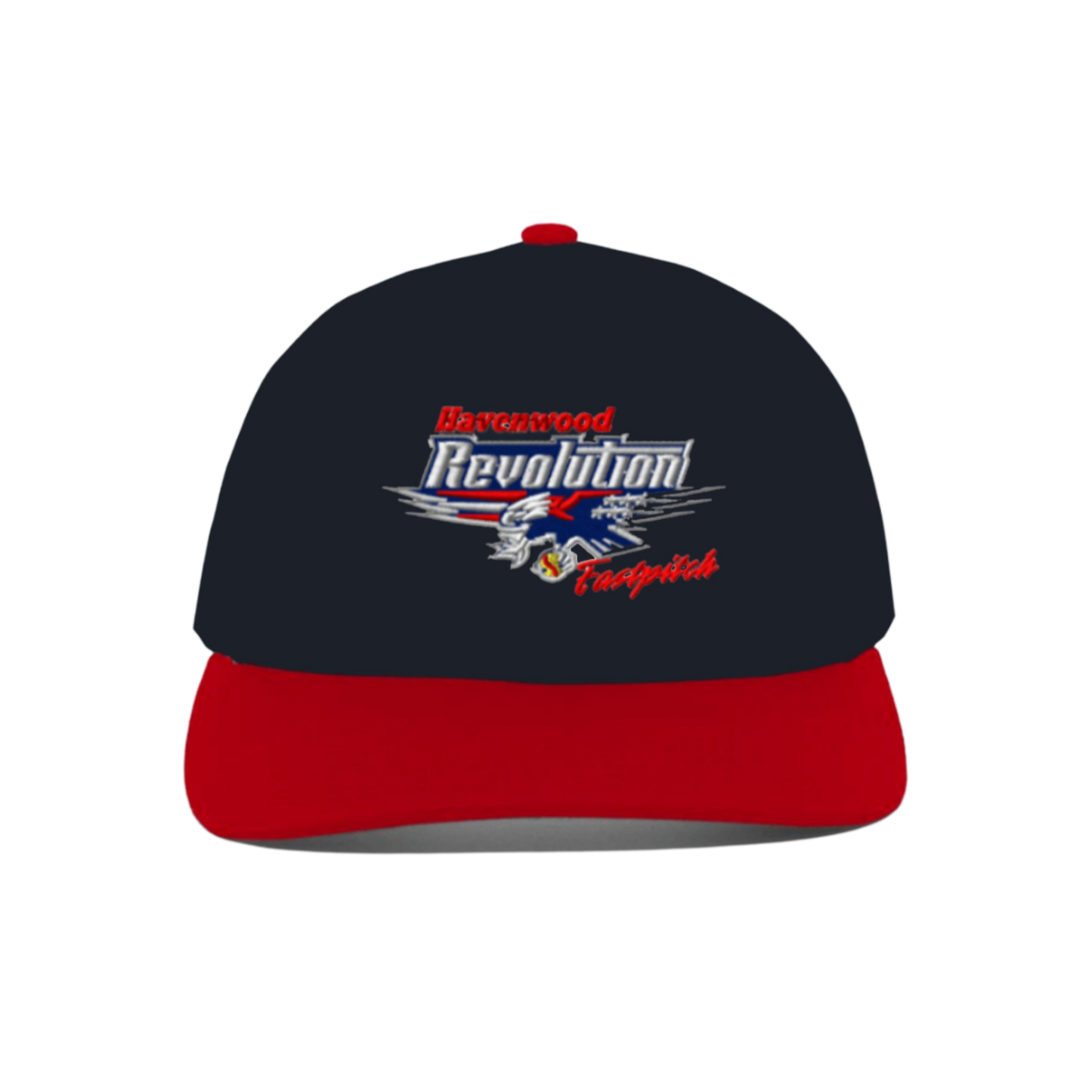 Revolution Logo Embroidered Hat ~ Red/Navy (SnapBack)