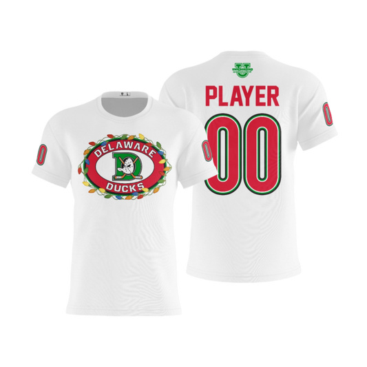 Delaware Ducks Performance Dri Tech Apparel ~ Holiday Lights {Solid White}