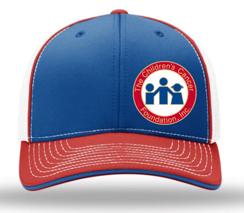 CCF Logo Embroidered Patch Hat ~ Richardson 172 Royal/White/Red