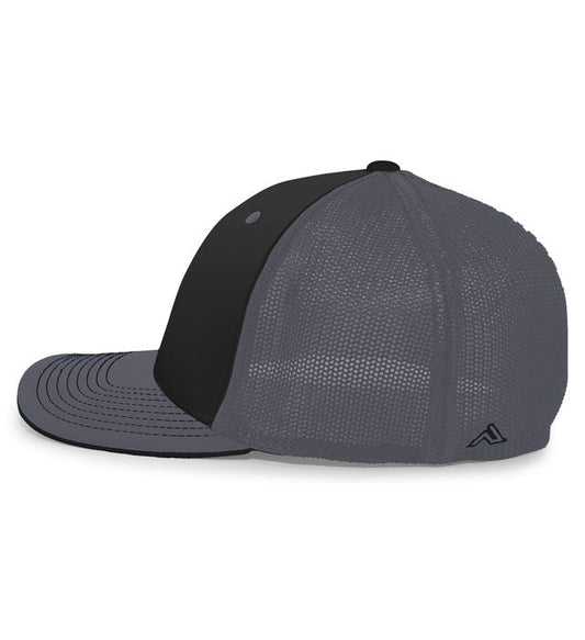 Raptor's "R" Left Pannel Embroidered Hat ~ Black/Graphite