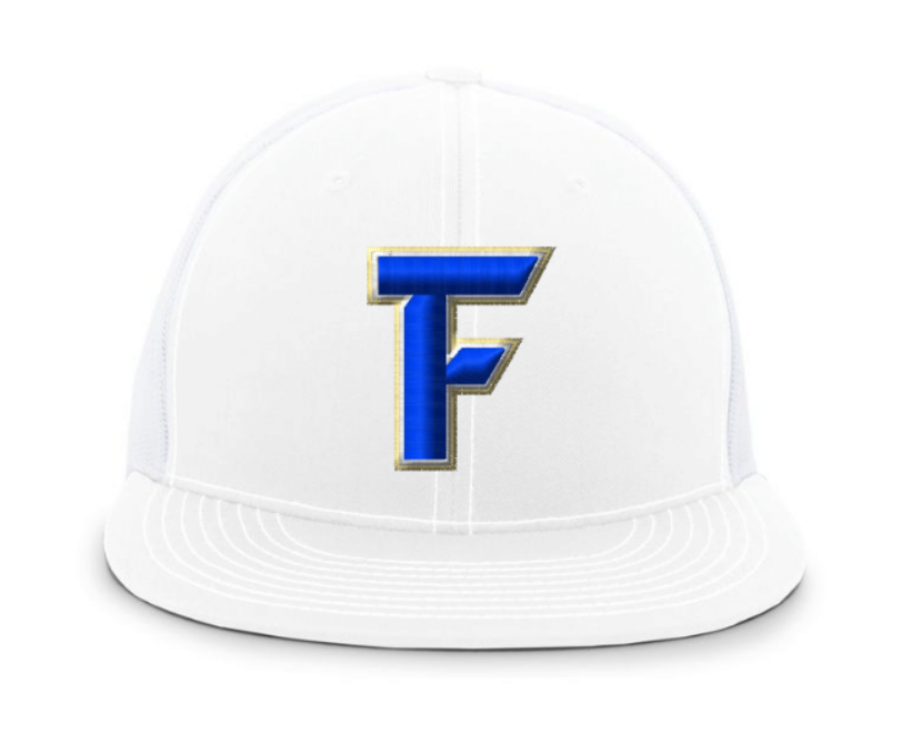 Eastern Shore Force Logo Embroidered Hat ~ All White (Flat Brim)