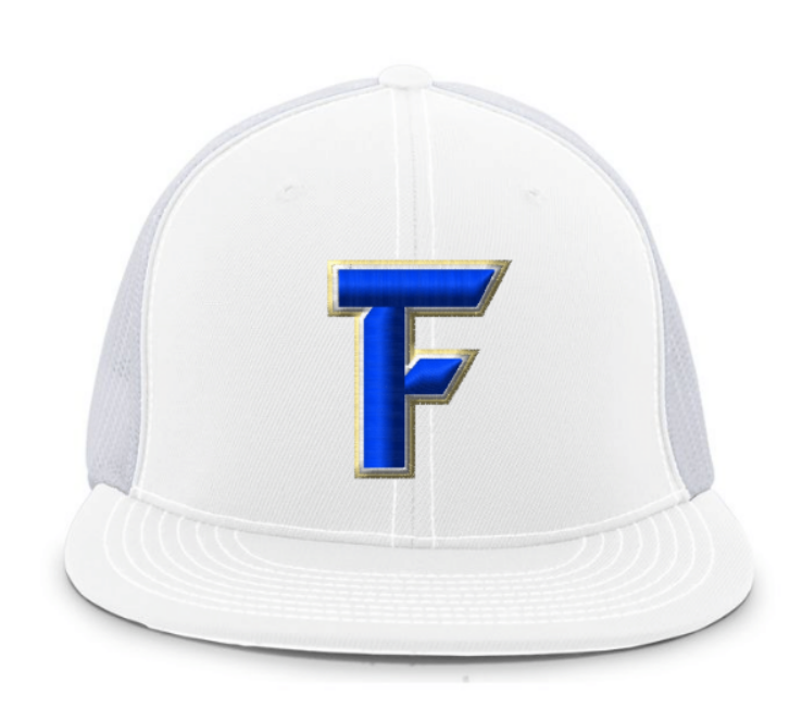 Eastern Shore Force Logo Embroidered Hat ~ All White (Flat Brim)