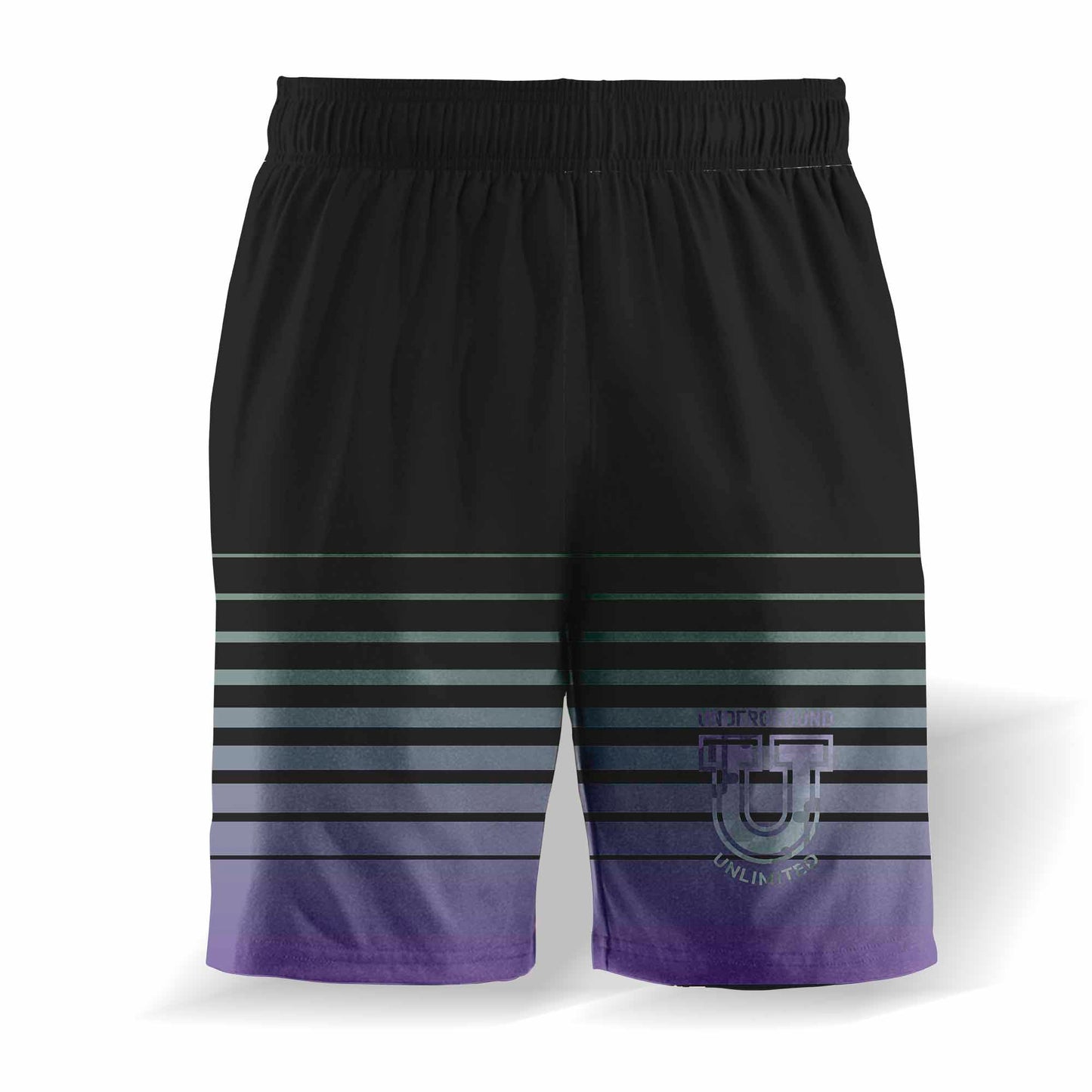Men’s Underground Dri Tech Stretch Training Shorts ~ Black Striped Flo