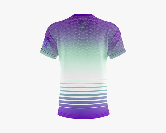 Underground Men's Short Sleeve Fluorescent Fish Scale Shirt