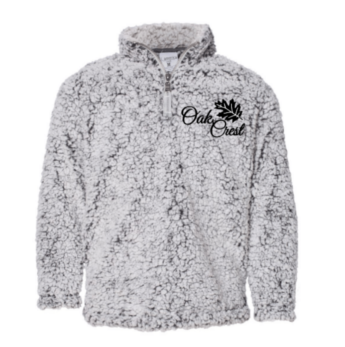 Oak Crest J. America Youth Epic Sherpa 1/4 Zip Pullover ~ Black Heather