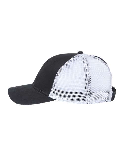 Raptor's Logo Embroidered Patch Hat ~ Ponytail Mesh-Back Cap