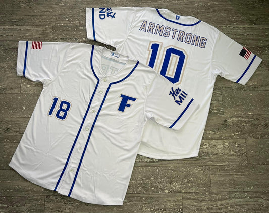 Eastern Shore Force Full-Button Air Mesh Game Day Jersey ~ White