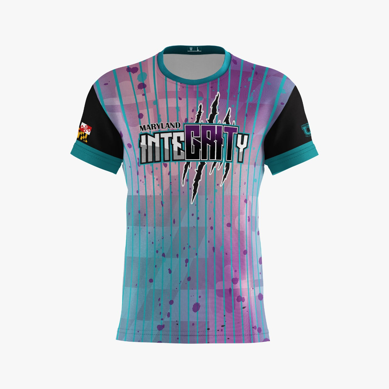 UU MD Integrity Performance Dri Tech Shirt ~ Mrytle MD Stripe Fade