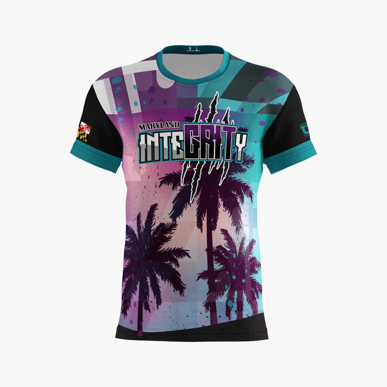 UU MD Integrity Performance Dri Tech Shirt ~ Myrtle Palm W/O Stripes