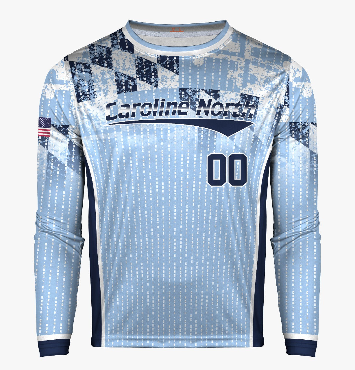 Caroline North Men's Long Sleeve UPF 30+ Fan Jersey **Customizable**
