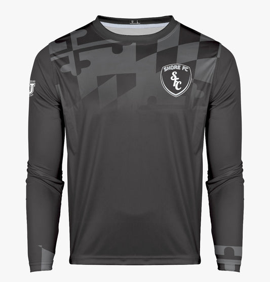 Shore FC Pro Performance Sun Long Sleeve ~ MD Flag Top Fade To Black