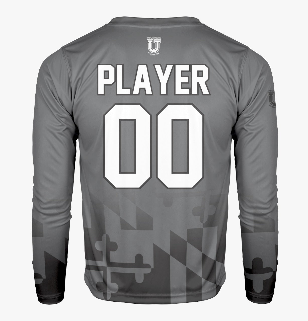 Shore FC Pro Performance Sun Long Sleeve ~ MD Flag Bottom Fade to Grey
