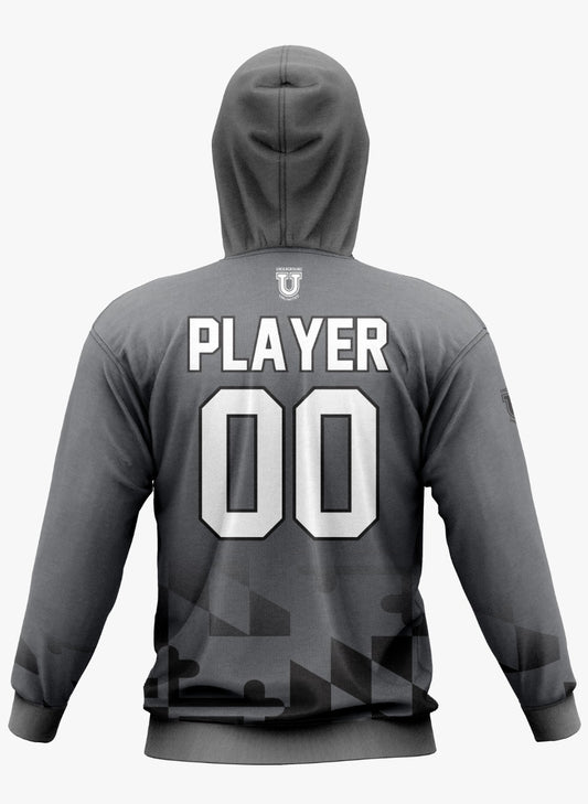 Shore FC Performance Hoodie ~ MD Flag Bottom Fade to Grey