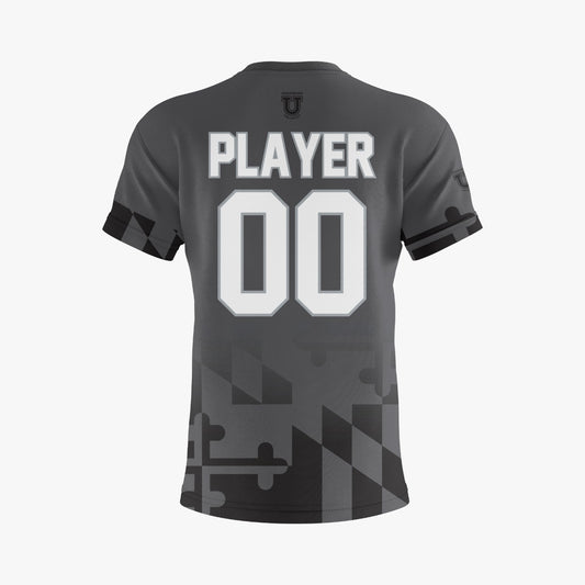 Shore FC Performance Dri Tech Shirt ~ MD Flag Bottom Fade to Grey