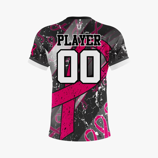 UU MD Integrity Performance Dri Tech Shirt ~ Black Distressed Breast Cancer