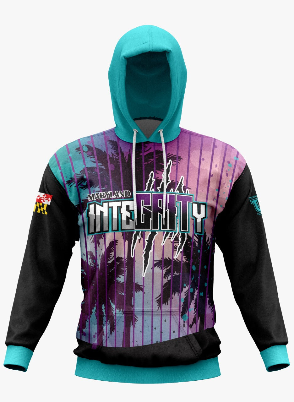 UU MD Integrity Performance Hoodie ~ Myrtle Palms and Stripes