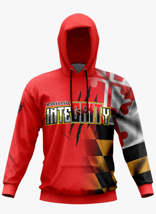 UU MD Integrity Performance Hoodie ~ Red Flag Fade