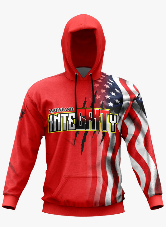 UU MD Integrity Performance Hoodie ~ USA Red Fade